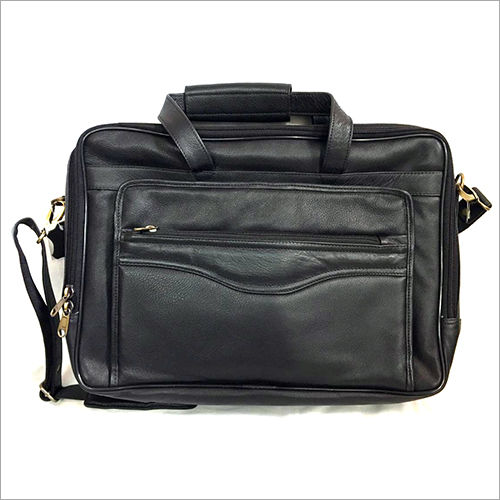 Black Cow Hide Natural Leather Laptop Bag at Best Price in Kanpur ...