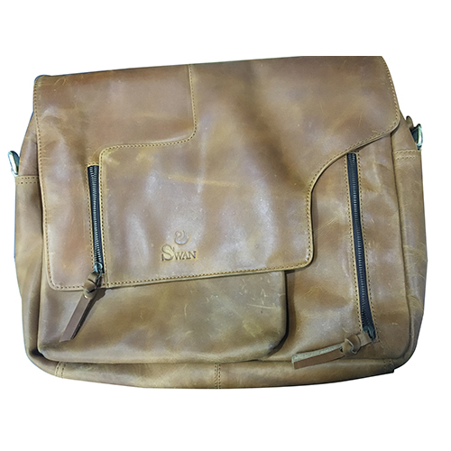 Genuine Leather Laptop Bag -  One Compartment