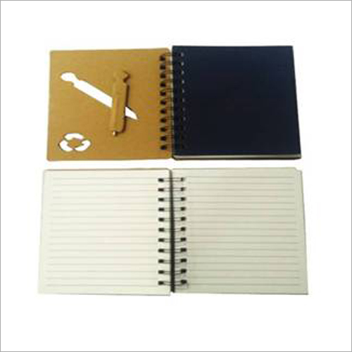 Mini Spiral Eco Friendly Notebook with Cut Pen