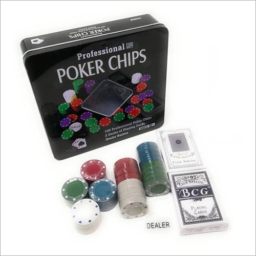 Poker Chips 100 Gaming Set in Tin Box