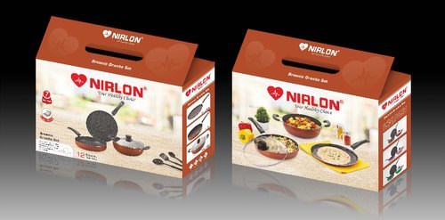 Nirlon Brownie Granite Cookware Set Gift Set