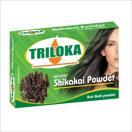 Triloka Shikakai Hair Bath Powder Box - Herbal Powder for All Hair Types | Anti-Dandruff, Promotes Hair Growth, Reduces Hair Fall, Supports Grey Hair Treatment