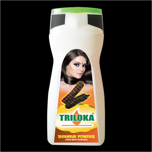 Triloka Shikakai Hair Bath Powder Bottle - Herbal Powder for Women | Boasts Hair Growth, Straightens Hair, Anti-Dandruff, Reduces Hair Fall