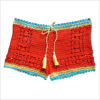 Orange Macrame Shorts