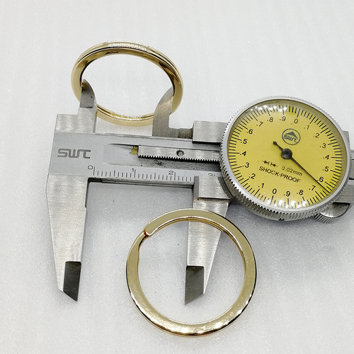 ID25mm Customized Metal Gold Iron Round Split Key Chain Ring HD235-19