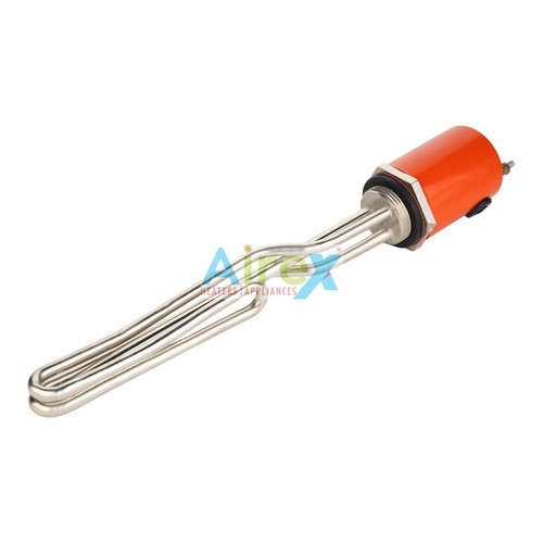 Airex Commercial Solar Water Heating Element 2000W - Copper Material 12"x2.5" Size Red Color 230V Voltage Thermostat Pocket 424g Weight | M.S Powder Coated Cap Custom Design Available