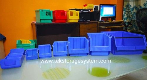 Blue Plastic Bins & Drawers