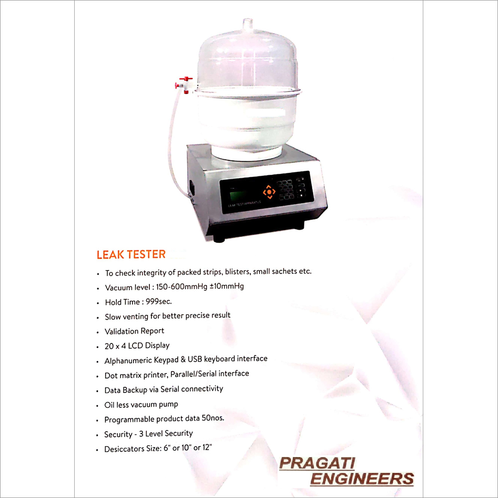 Leak Tester By PARAG EXPORTS (C/o PRAGATI ENGINEERS)