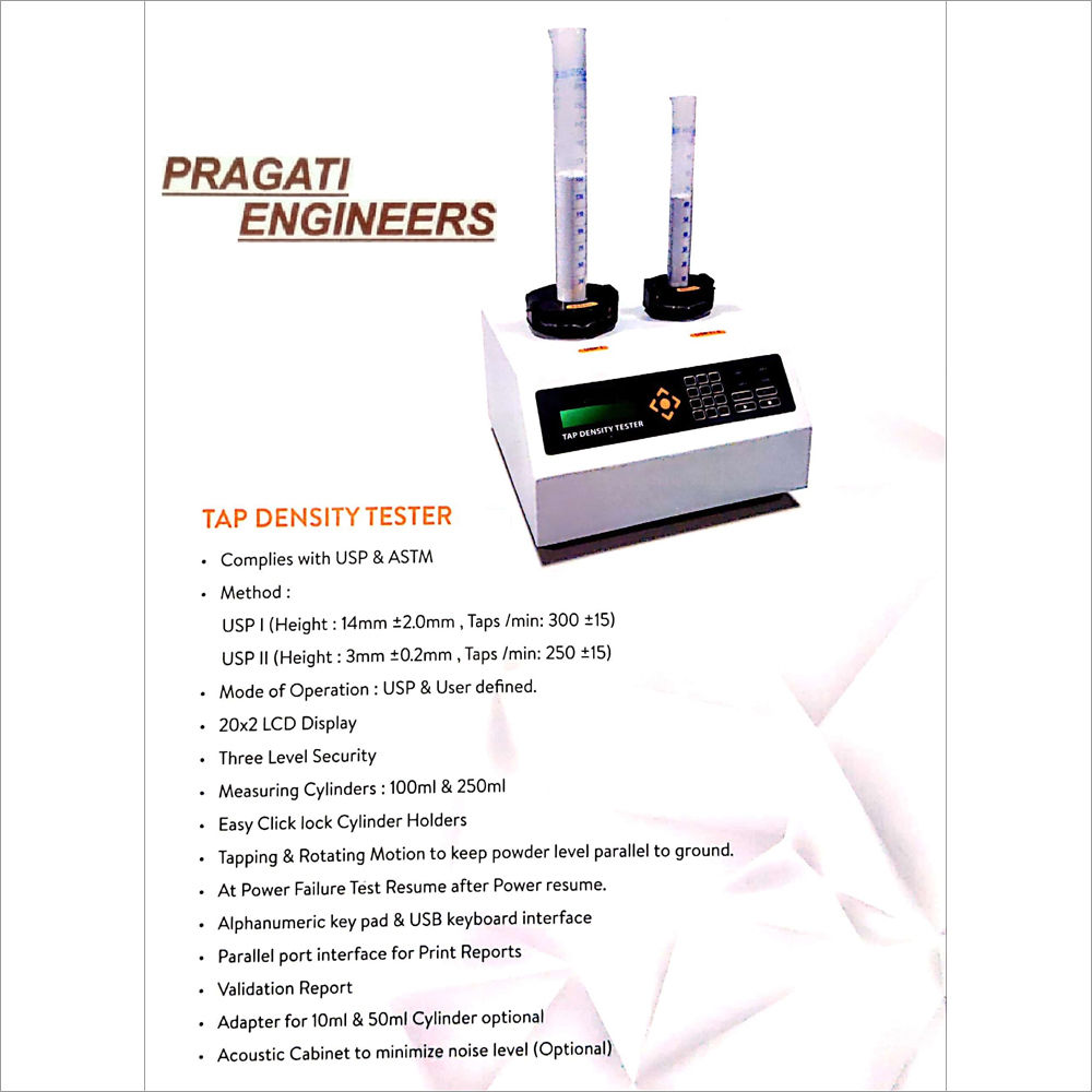 Tap Density Tester