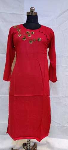 Rayon Handwork kurti