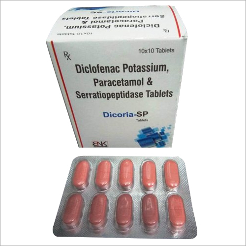 Diclofenac Potassium Paracetamol And Serratiopeptidase Tablets