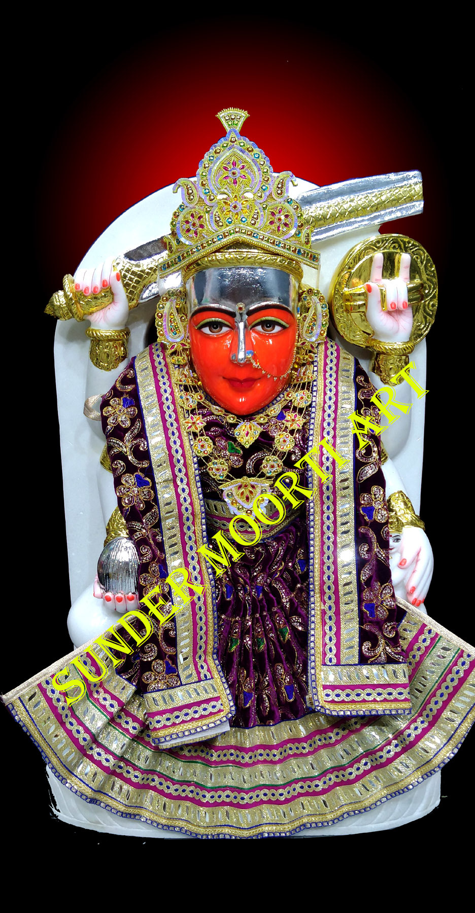 Marble Ashapura Mata Statue