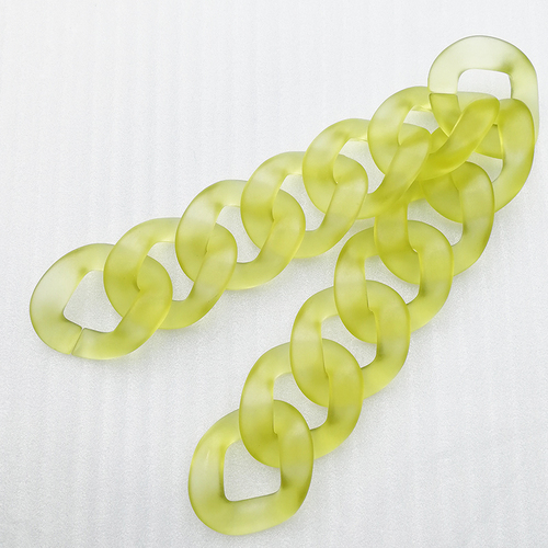 ID22mm Popular Light Yellow Handle Plastic Bags Ornament Chain for Bag Accessories HD287-19 By HUADING INDUSTRY CO, LTD.