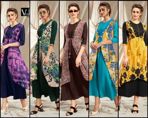 Print shrug kurti