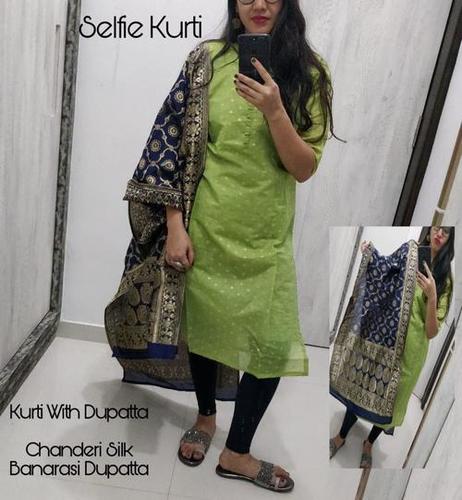 Chanderi kurti