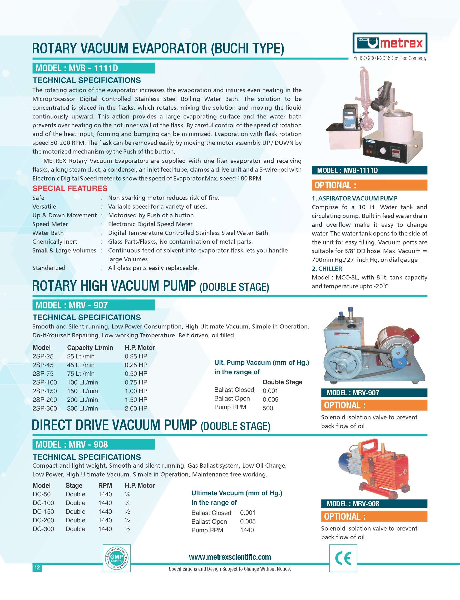 Direct Drive Vacuum Pump (Double Stage)