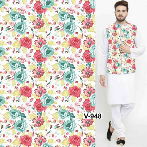 Digital Printed Nehru Jacket Fabric