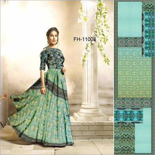 Digital Printed Long Gown