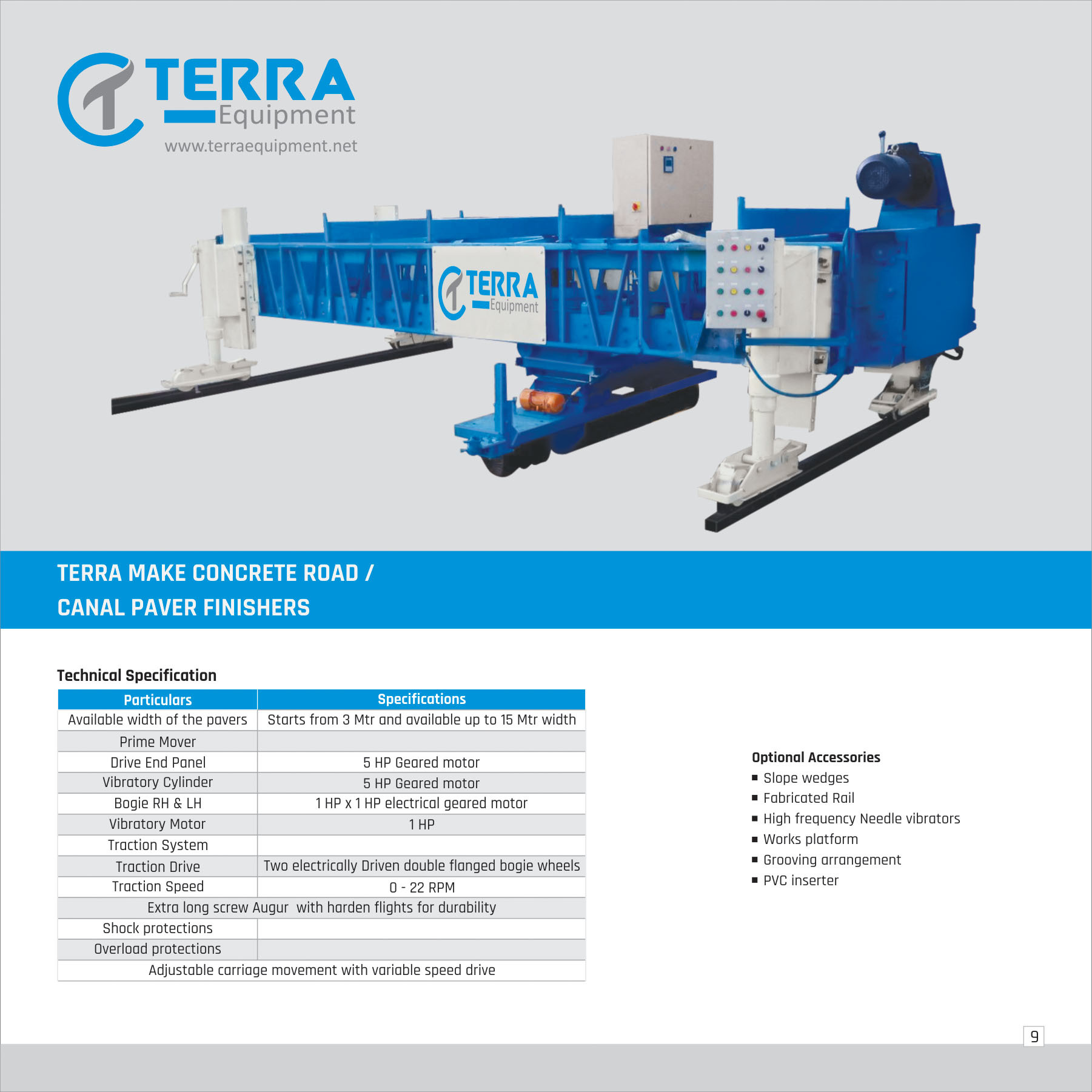 Concrete Canal Paver Finisher