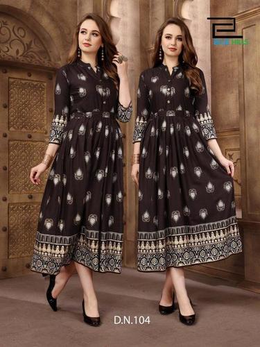 Printed Long Kurti Bust Size: 40 Centimeter (Cm)