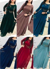 Embroidery Long Sleeve Kurti Bust Size: 40  Centimeter (cm)