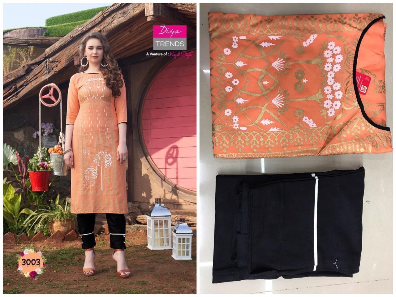Fancy kurti with plazzo Pant pair
