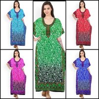 Long Printed Kaftan Kurti Bust Size: 40  Centimeter (cm)