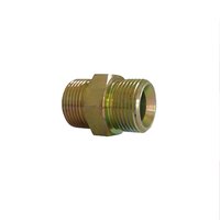 Hydraulic Hex Nipple - Ms, 1" Size, Gold Color | 225 Gm Weight, Industrial Use, Hydraulic Parts