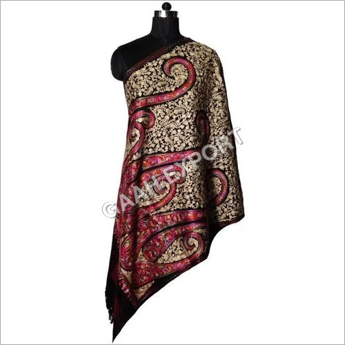 Wool Pashmina Machine Embroided Shawls