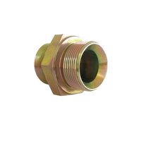 Hydraulic Hex Nipple - Ms Material, 1/2" Size, Gold Color | 568 Gm Weight, T1266 P147 Model, Ideal For Machinery Use