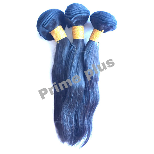 Natural Dark Black Prime Straight Hair - Human Hair, 12" to 30" Length, Blue Color | Bulk Hair Extensions, Sleek and Smooth Style