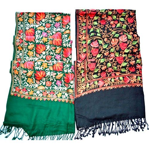 Wool Ary Embroided Stoles