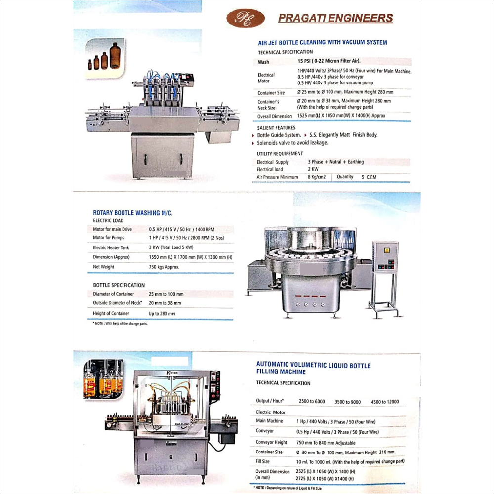 Automatic Liquid Filling Machine By PARAG EXPORTS (C/o PRAGATI ENGINEERS)