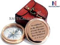 Copper Brass Compass Go Confidently In The Direction Of Your Dreams Engraved Compass For Confirmation Gifts, Baptism Gifts, Best Easter, Birthday Gifts, Graduation Gifts, Wedding Gifts, Religious Gifts