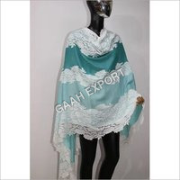 Cashmere Ombre Shaded Lace Shawls , Size-90x210cm
