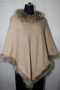 Cashmere Fur Allround Poncho