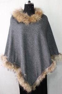 Cashmere Fur Allround Poncho