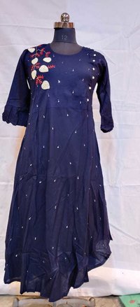 Rayon Hand Work Kurti