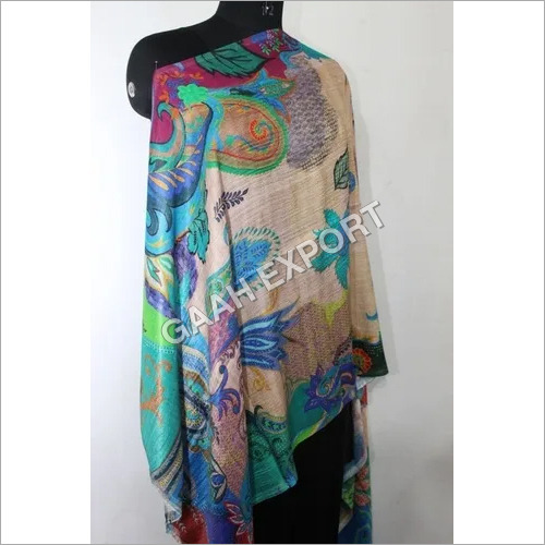 Machine Made Wool Printed Stoles , Size-70X200Cm
