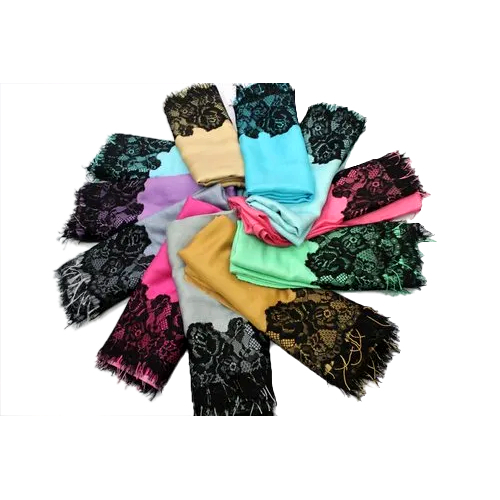 Silk Lace Stole - 70x200cm | All Color Options Elegant Lace Closure