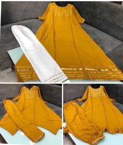 Designer kurti with fancy plazzo