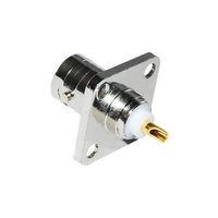 BNC Connector Wall Mount 4 Hole Square Flange Jack