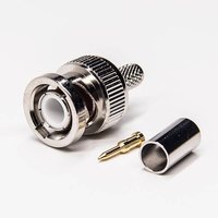 BNC Male Connector Plug Crimp Type For Coaxial Cable