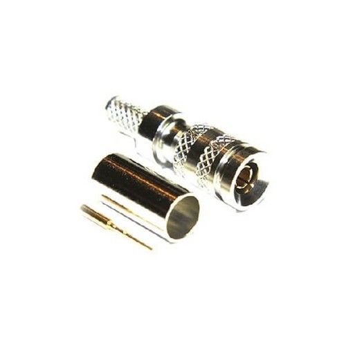 1.0/2.3 Connector Straight 75IC Plug Crimp Termination Miniature Bulkhead Fitting Snap-On For Cable Mount