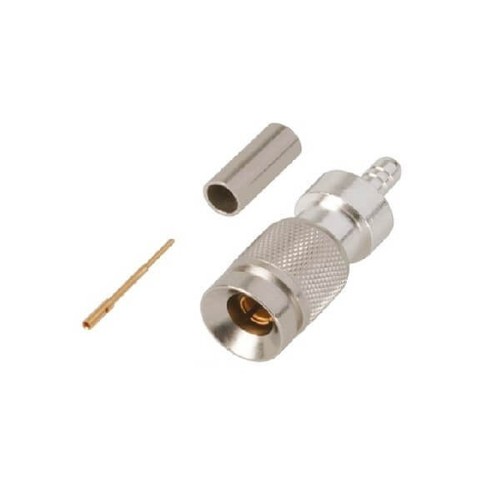 1.0/2.3 Connector Straight 75 Plug Solder Termination For Cable Mount