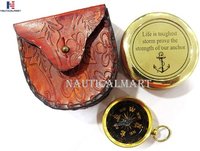 Nautical Nauticalmart Brass Compass Life Is A Toughest Storms Prove The Strength Of Your Anchor Engraved With Mini Compass Combo Gift