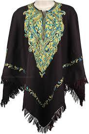 Wool Ary Embroided Poncho