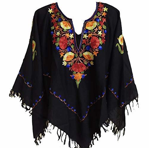 Wool Ary Embroided Poncho