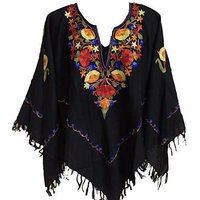 Wool Ary Embroided Poncho