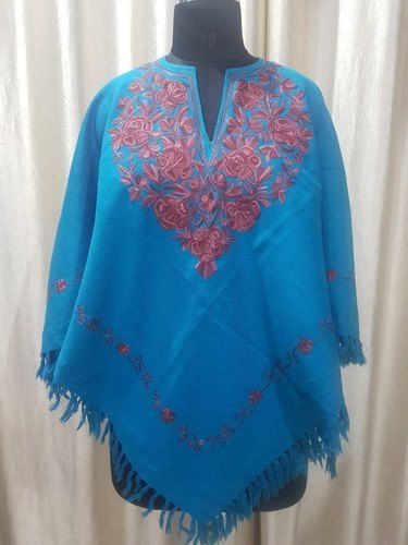 Wool Ary Embroided Poncho